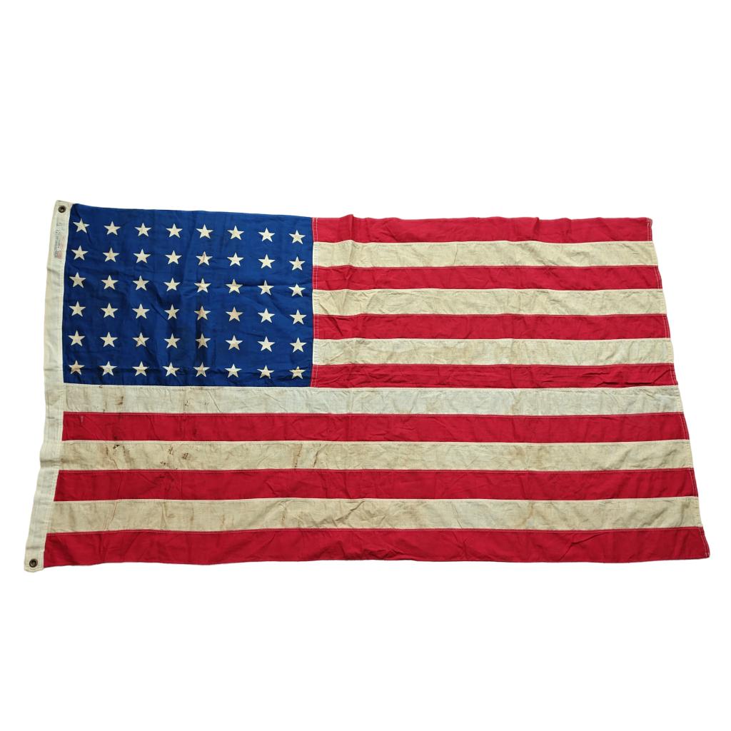 WWII US 48 Star Flag, Ophalen of Verzenden, Amerika, Embleem of Badge