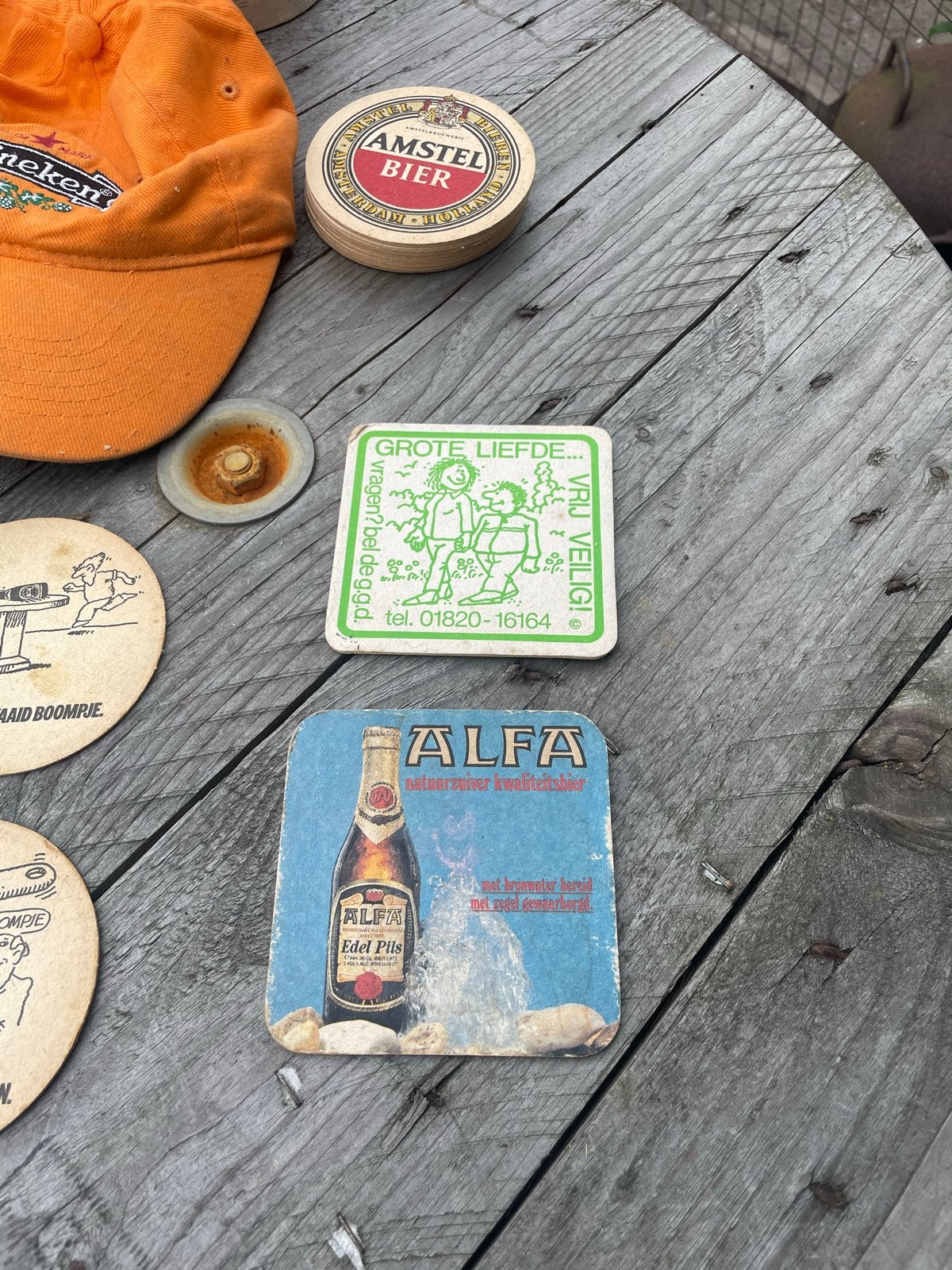 Verzameling bierviltjes: Heineken, Oranjeboom, Amstel, Alfa, Verzamelen, Biermerken, Ophalen of Verzenden, Gebruikt, Viltje(s)