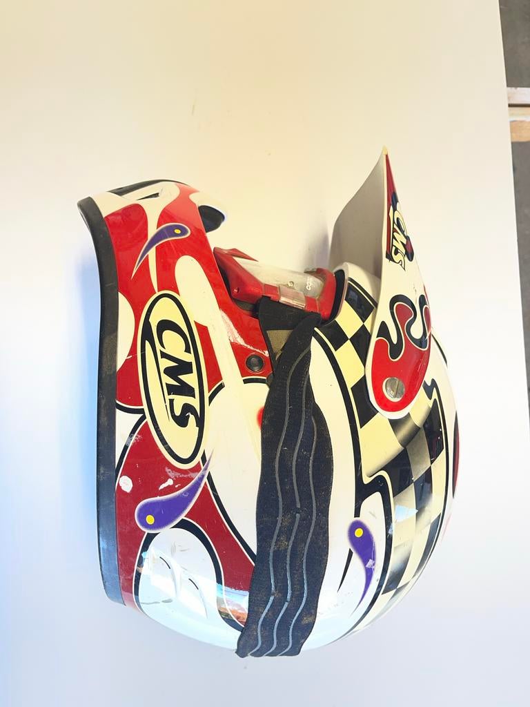 CMS Motorcross Helm plus crosbril- Gebruikt, Fietsen en Brommers, Brommerhelmen, Ophalen of Verzenden, Gebruikt