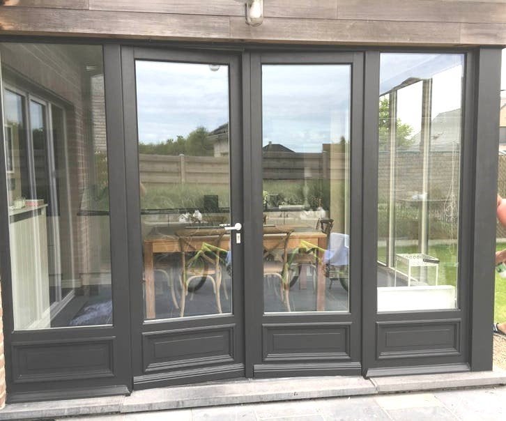 Prachtige Serre KOZIJNEN Hardhout !!!, Ophalen, Zo goed als nieuw, Inclusief glas, 225 cm of meer