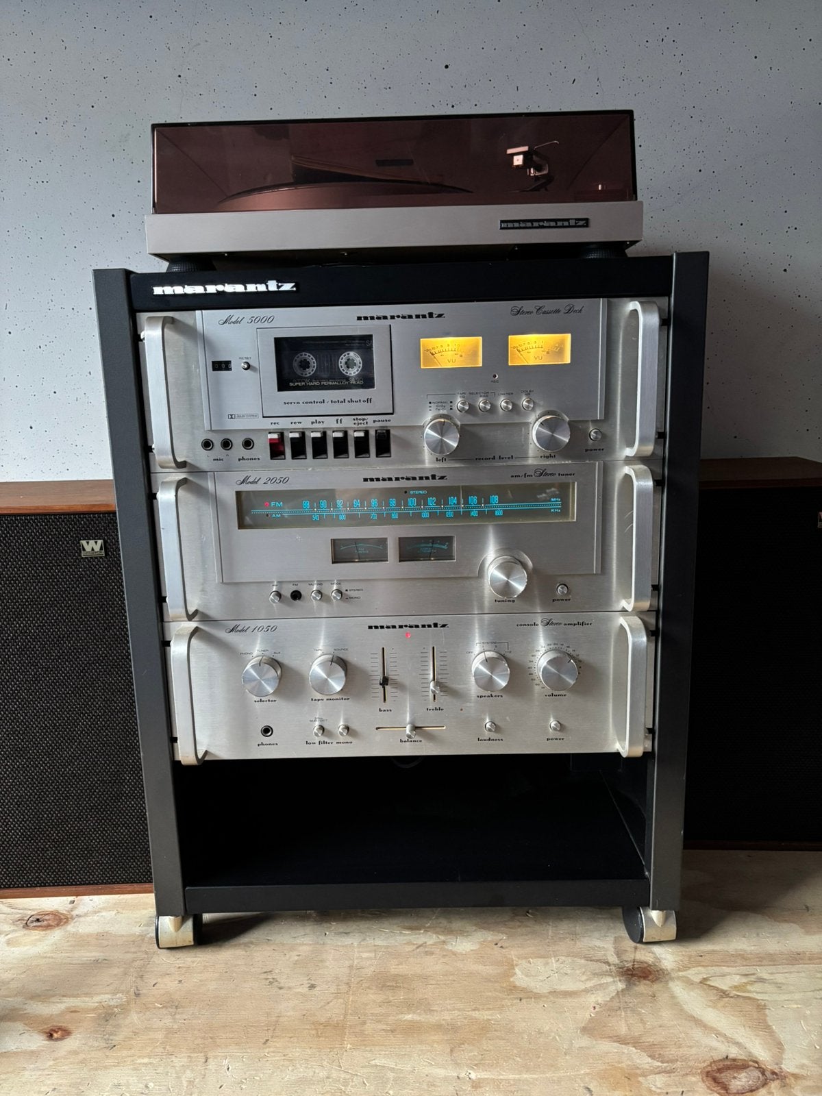 Vintage Marantz topset 1978/1980 met origineel rack, Ophalen, Gebruikt, Cassettedeck, Overige merken