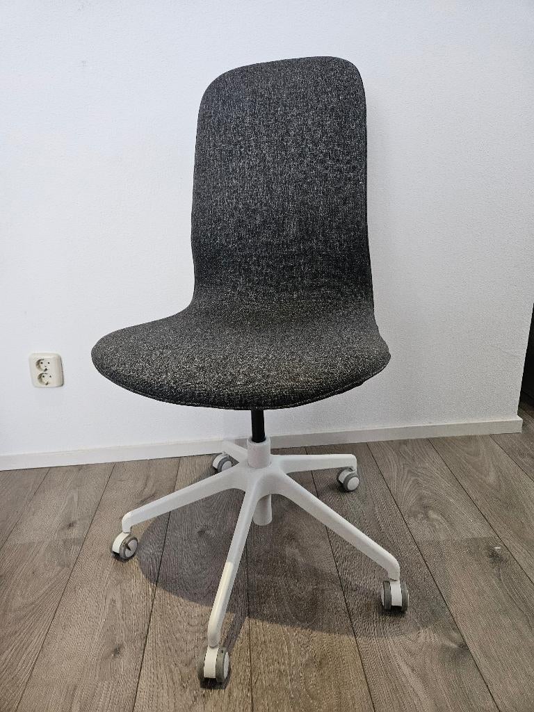 IKEA LÅNGFJÄLL bureaustoel grijs/wit, Huis en Inrichting, Ophalen, Zo goed als nieuw, Grijs, Bureaustoel