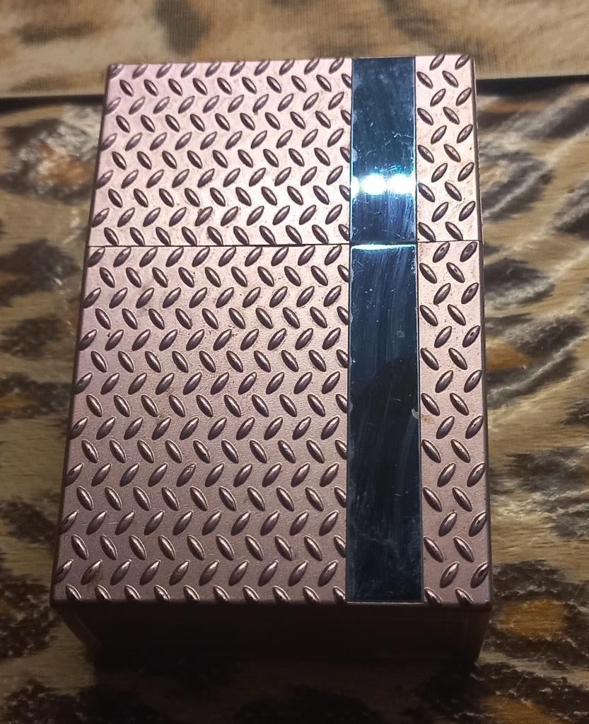 Lila metallic sigarettenbox, Ophalen of Verzenden, Gebruikt, Tabaksdoos of Verpakking