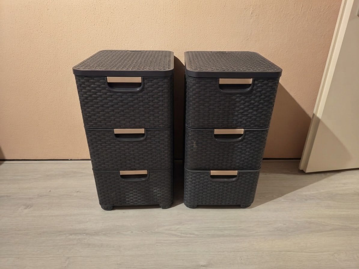 Curver Style Ladesysteem 3x14L Antraciet, Ophalen, Gebruikt, 3 of 4 laden, Minder dan 100 cm