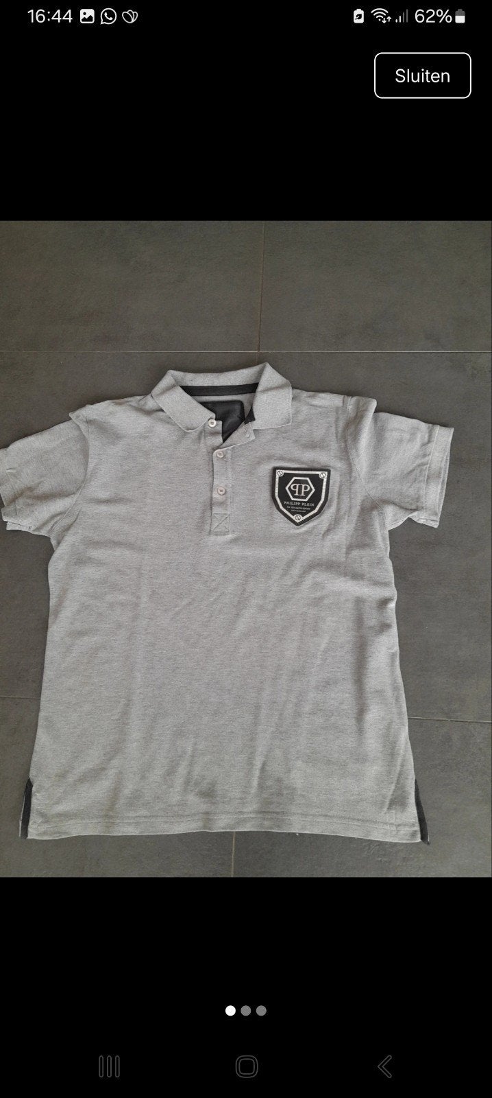 Philipp Plein Polo Shirt Grijs, Ophalen of Verzenden, Gedragen, Philipp Plein