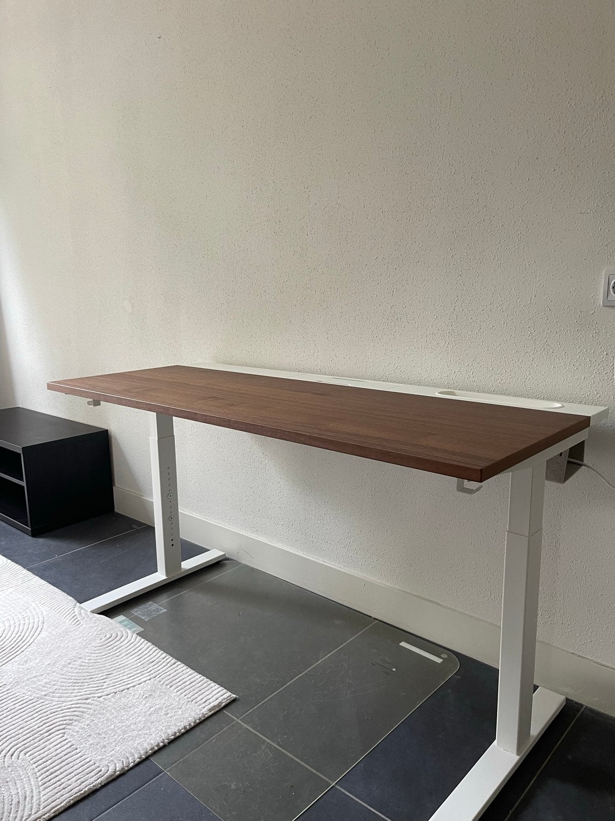 IKEA MITTZON Zit-sta bureau 120x80 cm met 10 jaar garantie, Ophalen, Zit-sta bureau, Spaanplaat of MDF, Zo goed als nieuw