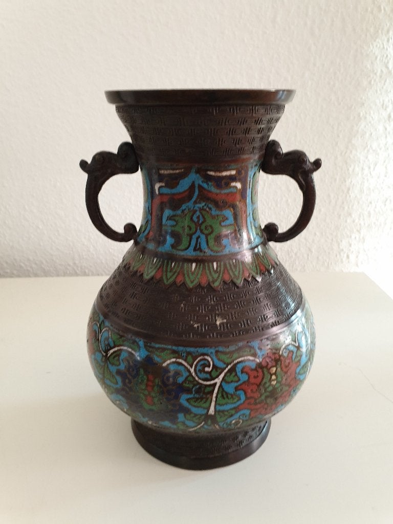 Chinese cloisonné vaas, 19e eeuw, Antiek en Kunst, Ophalen of Verzenden