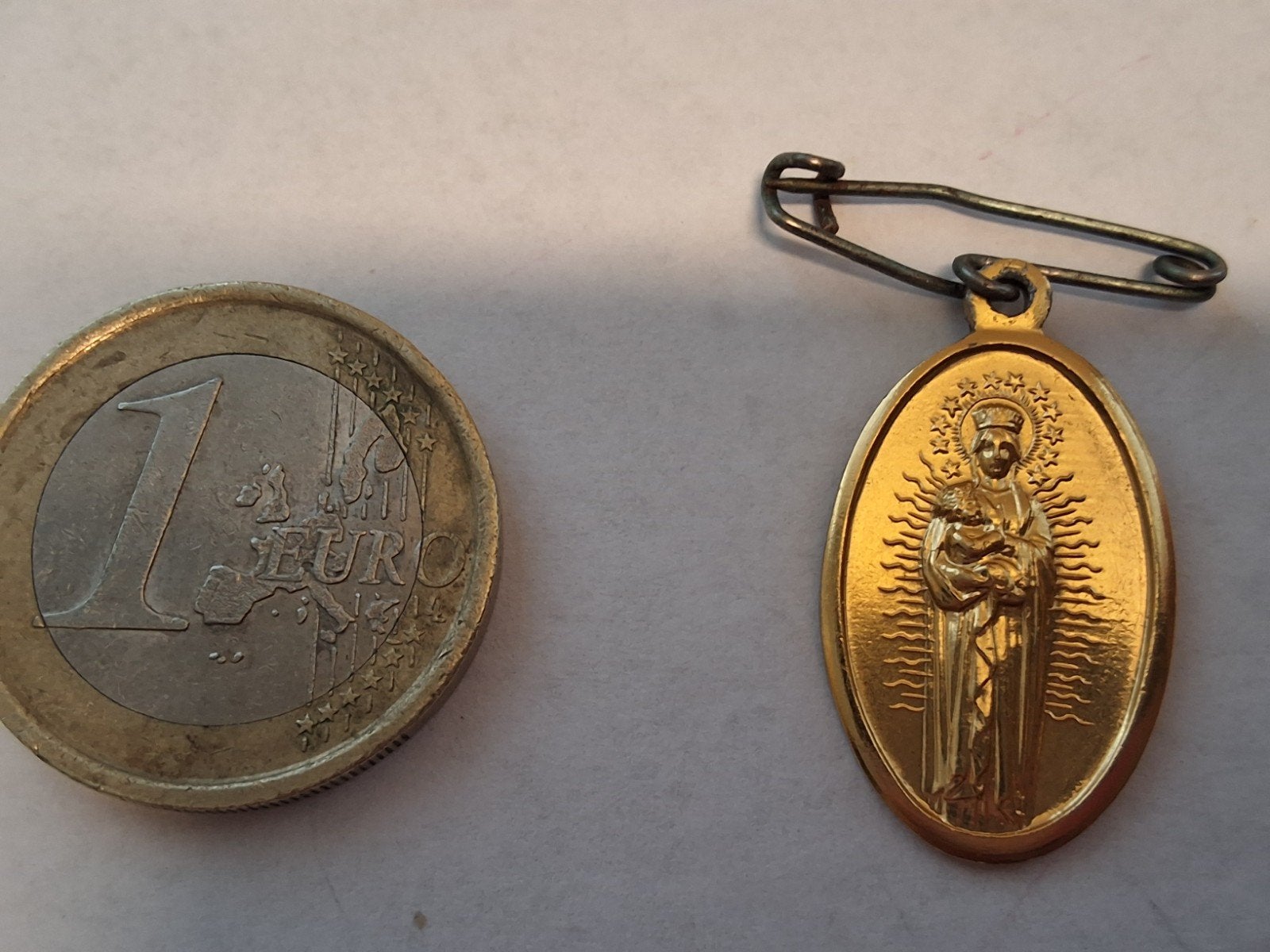 Vintage Devotie-medaille Maria SS. di Capocolonna, Ophalen of Verzenden
