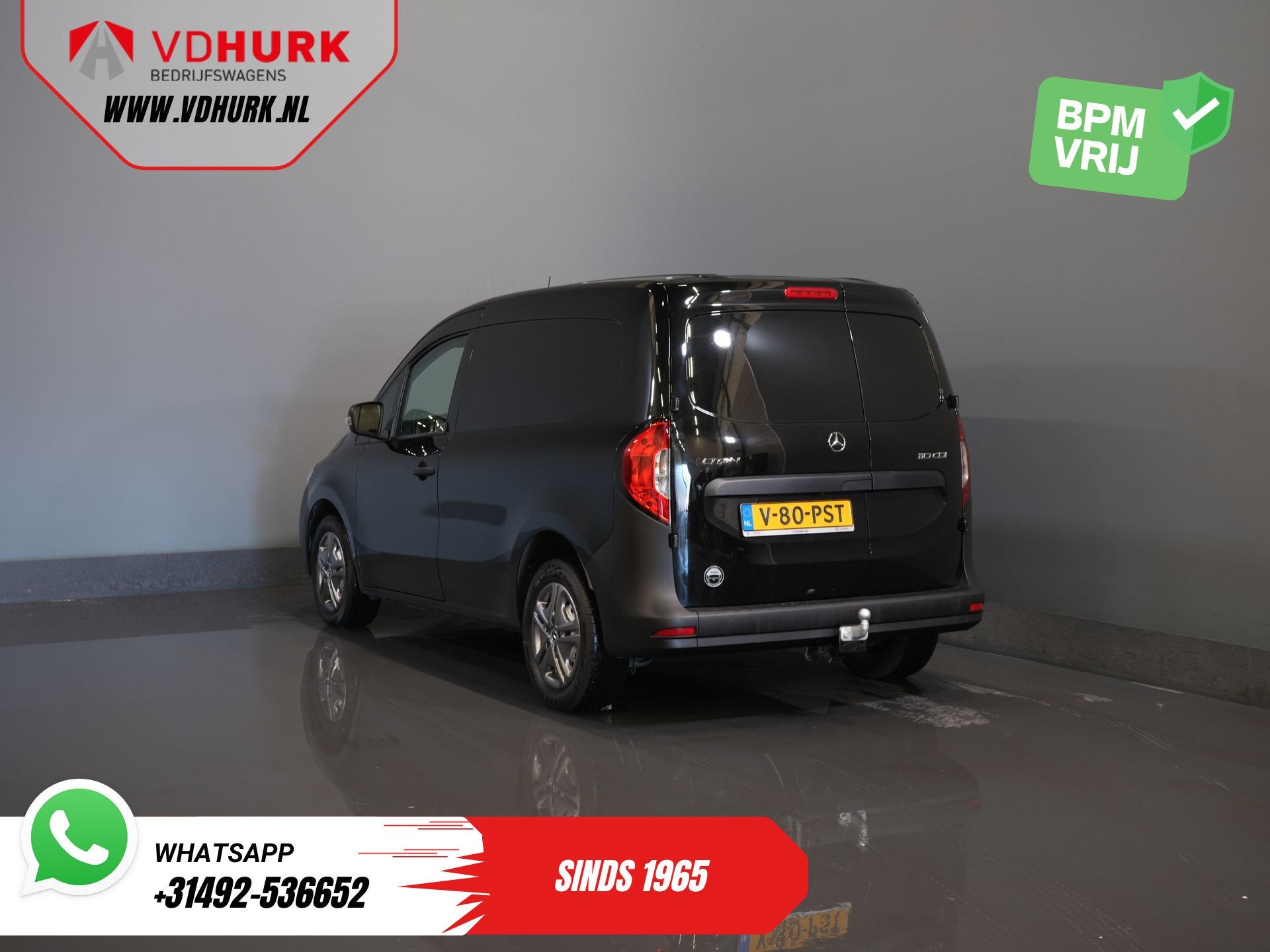 Mercedes-Benz Citan 110 CDI Aut. Carplay/ Stoelverw/ Cruise/, Auto's, Bestelauto's, Stof, Gebruikt, 4 cilinders, Zwart