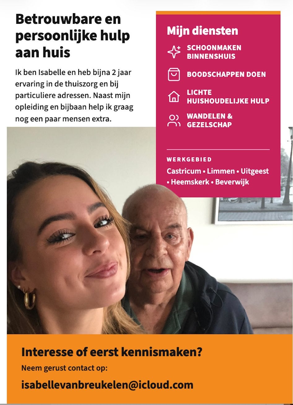 Hulp aan huis voor ouderen | castricum en omgeving, Schoonmaken