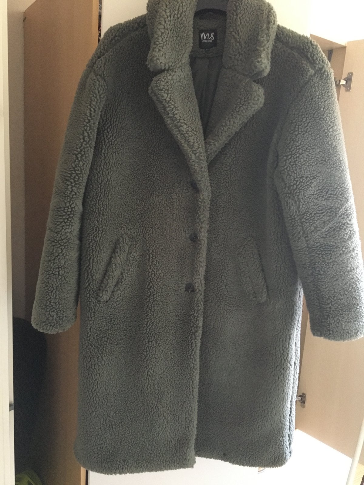 Teddy winterjas dames, Kleding | Dames, Jassen | Winter, Ophalen, Zo goed als nieuw, Maat 42/44 (L), Groen