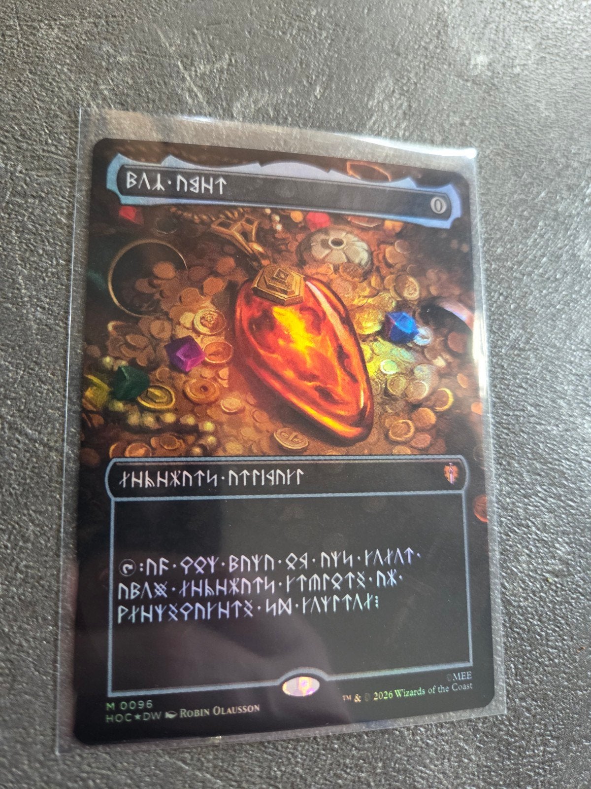 Mox Amber - Foil - The Hobbit Magic the Gathering, Ophalen of Verzenden, Nieuw, Losse kaart, Foil
