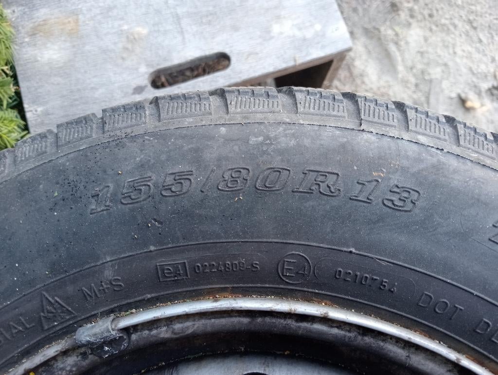Stalen velgen Fiat Panda met winterbanden, Ophalen, Gebruikt, Banden en Velgen, Winterbanden