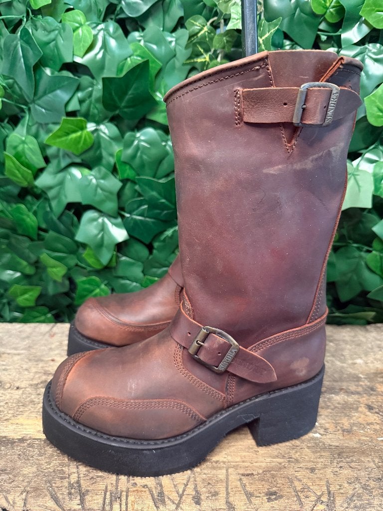 geweldig mooie vintage plateau boots van Sendra maat 39, Bruin, Nieuw, Ophalen of Verzenden, Sendra
