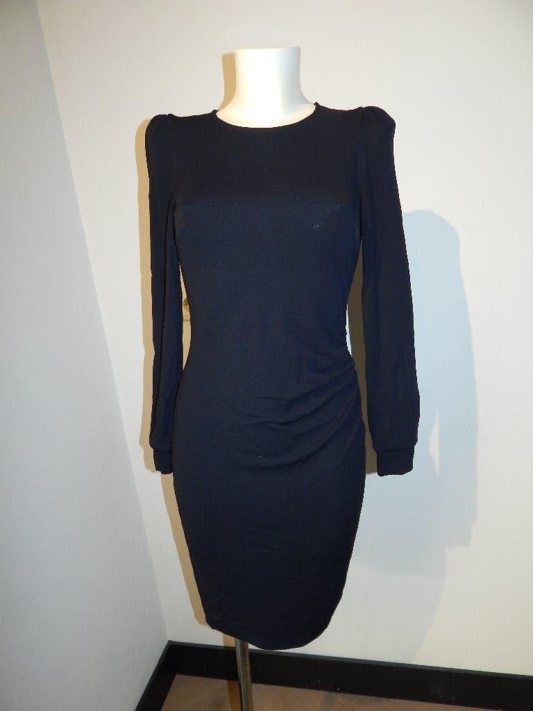 Wolford mooie nette jurk zwart pof mouwtje gesmockt S, Verzenden, Zwart, Zo goed als nieuw, Wolford