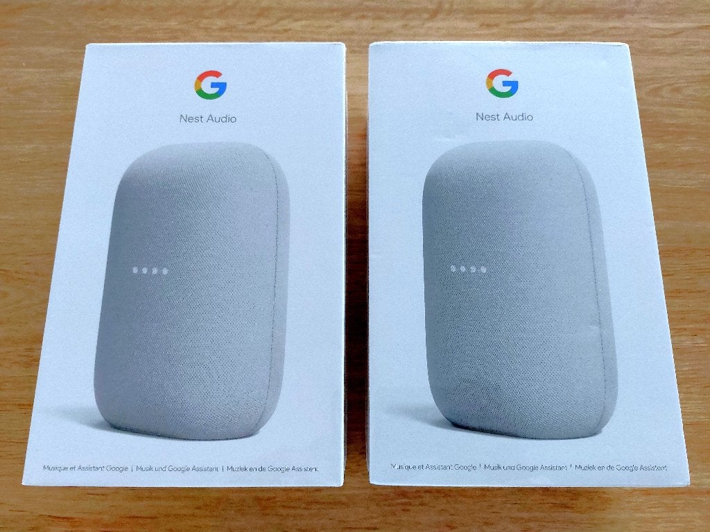Google Nest Audio in plastic seal