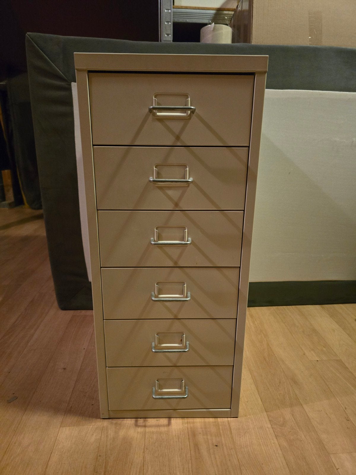 Metalen ladekast met 6 laden - Beige, Huis en Inrichting, Ophalen