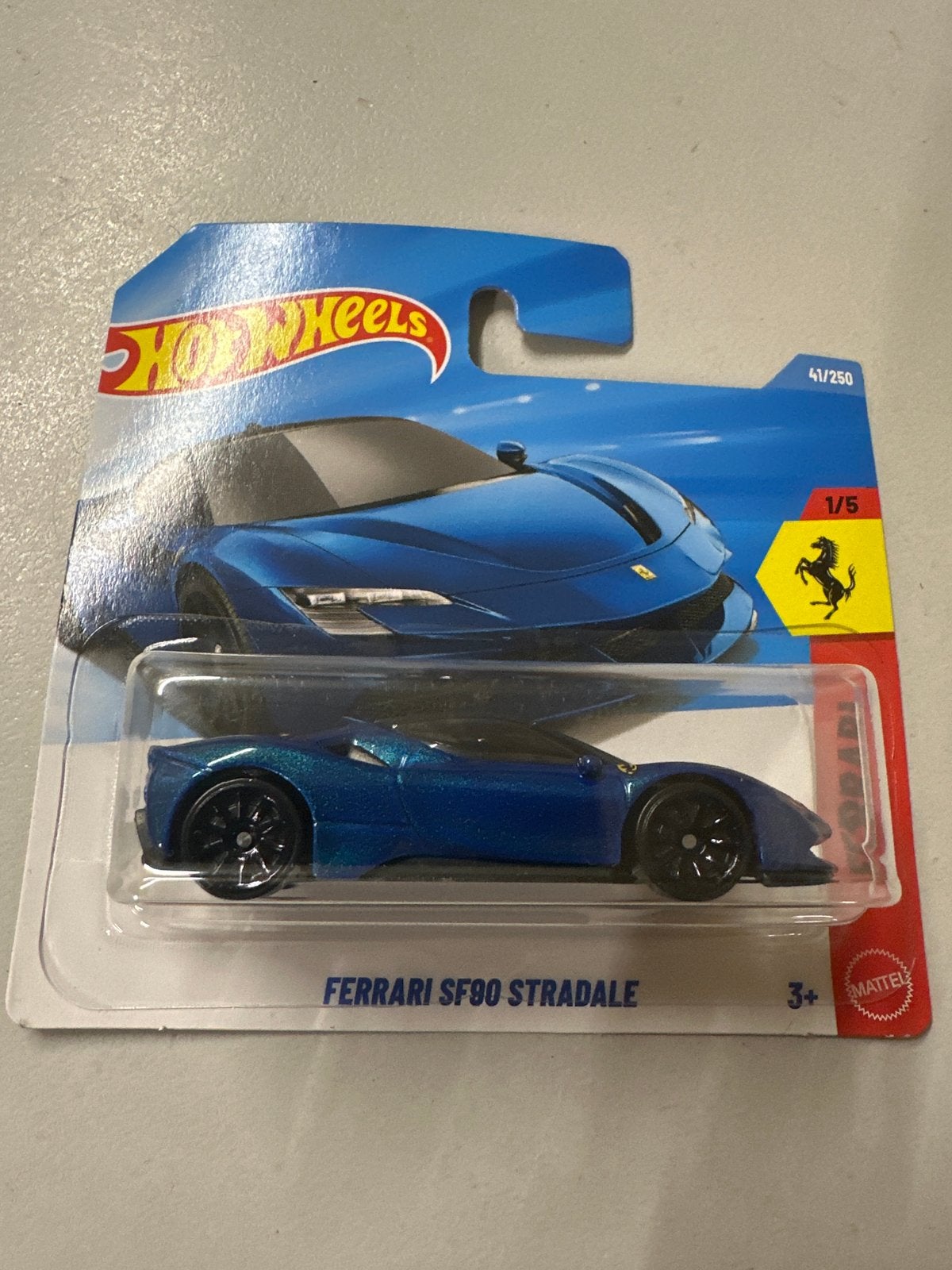 Hot Wheels Ferrari SF90 Stradale Blauw - Nieuw in Verpakking, Ophalen of Verzenden, Nieuw