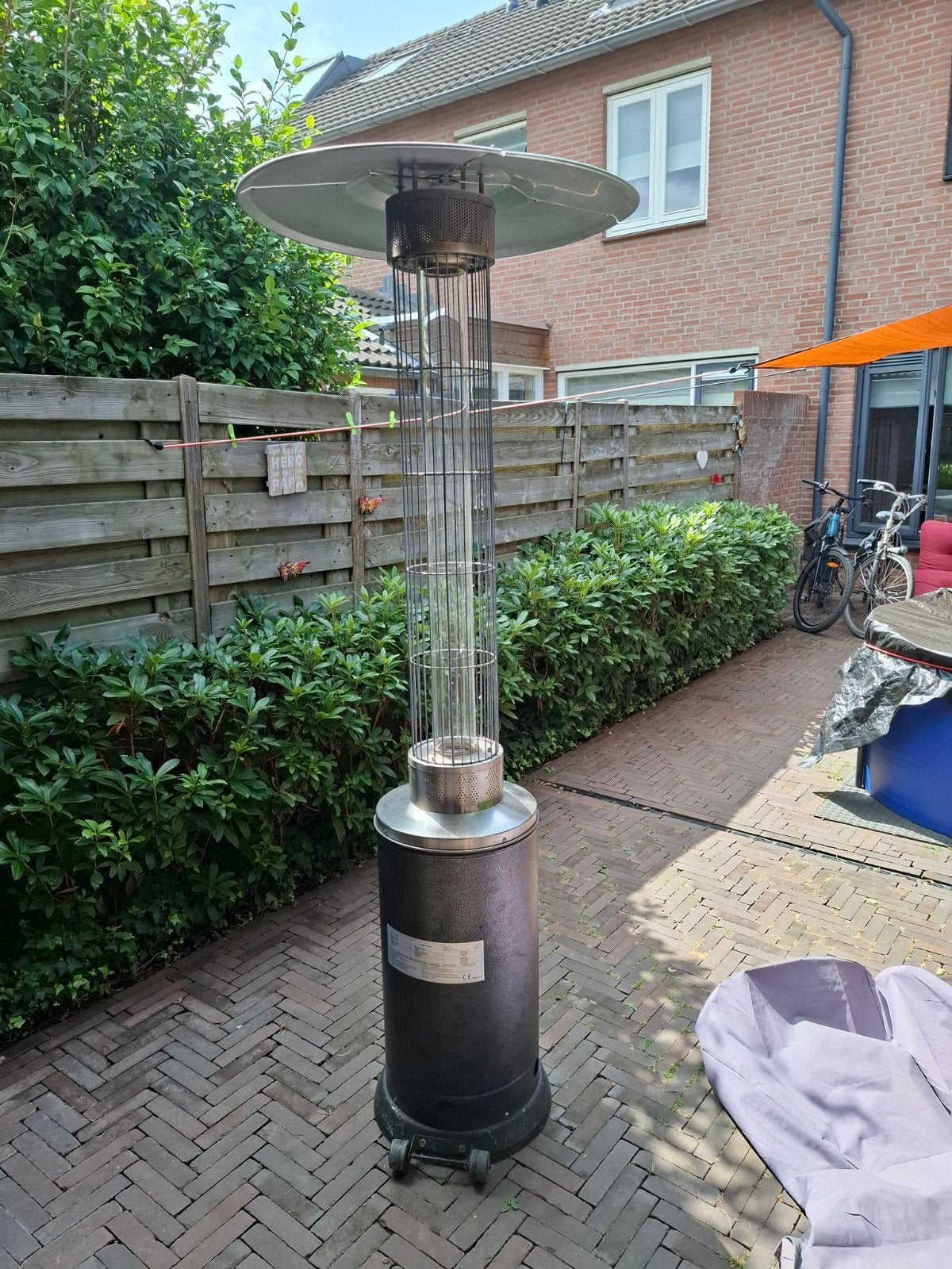antraciet terrasverwarmer, Ophalen, Gebruikt, Waterbestendig, Vloer