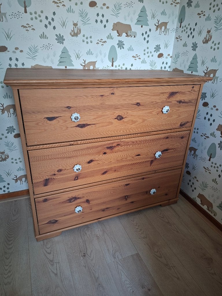 Grenen ladekast, Ophalen, Gebruikt, 100 tot 150 cm, Landelijk