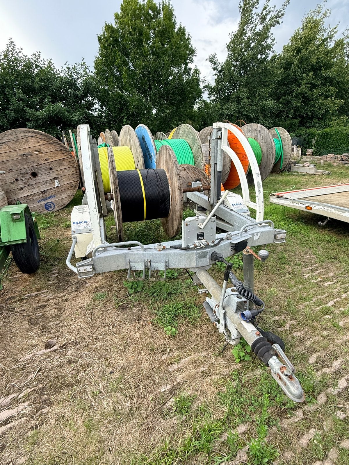 Kabelhaspelwagen / Kabelhaspel aanhanger, Ophalen, Gebruikt
