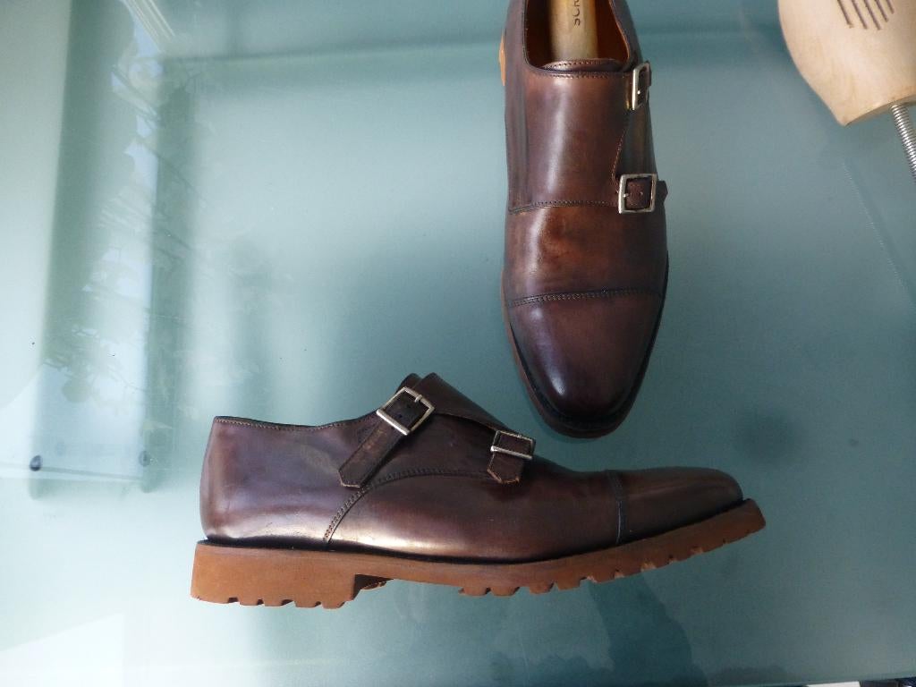 Andrea Ventura Monte Carlo monkstrap. Maat 42., Kleding | Heren, Schoenen, Zo goed als nieuw, Gespschoenen, Bruin, Ophalen of Verzenden