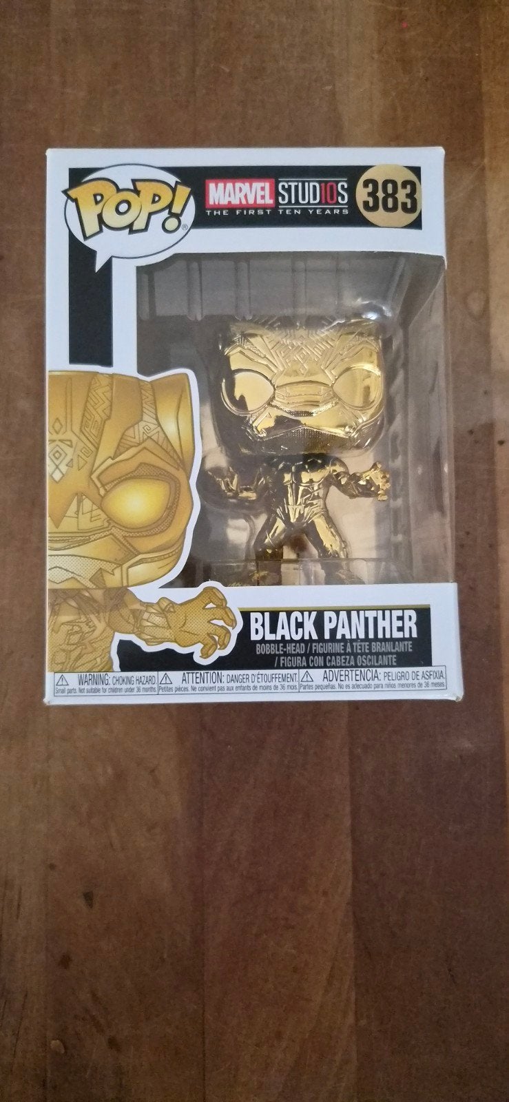 Funko Pop! Marvel Studios Black Panther Goud #383, Joost Banckersplaats, Funko, Nieuw, Ophalen of Verzenden