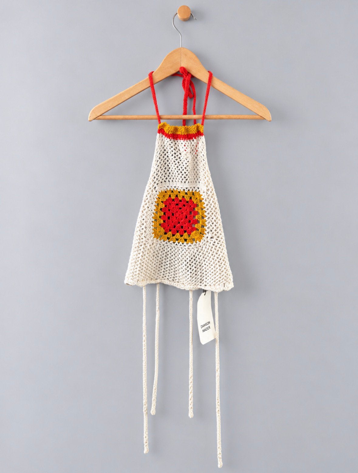 Damson Madder gehaakte crochet top 8 S small 36 ecru oranje, Kleding | Dames, Beige, Ophalen of Verzenden, Zo goed als nieuw, Maat 36 (S)
