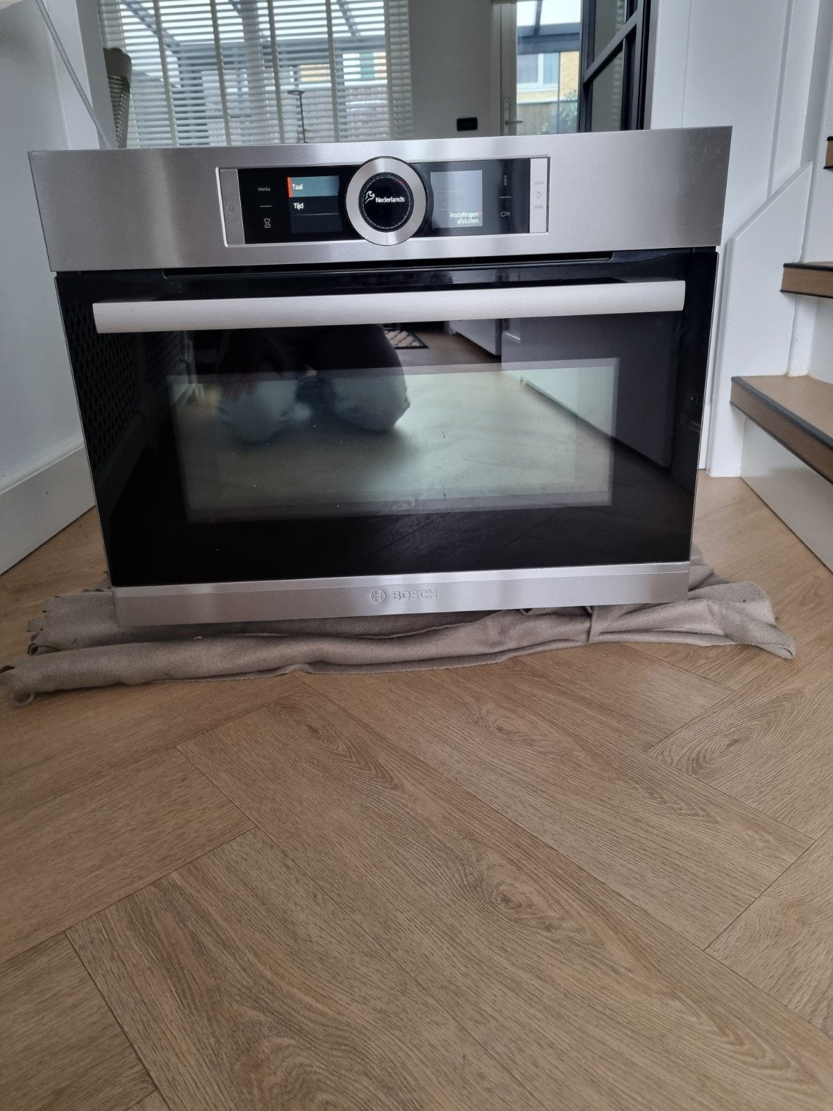 Luxe Bosch combi oven magnetron serie 8, Ophalen, 45 tot 50 cm, 60 cm of meer, Bosch
