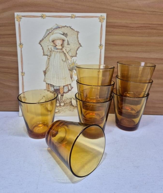 8 vintage Vereco glazen, Verzamelen, Glas en Borrelglaasjes, Vereco, ., Overige typen, Ophalen of Verzenden