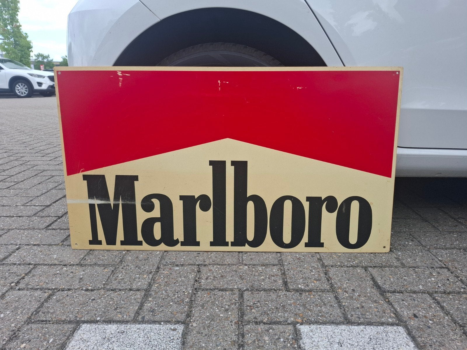 Vintage Marlboro Reclamebord en Aansteker, Ophalen of Verzenden, Gebruikt, Aansteker