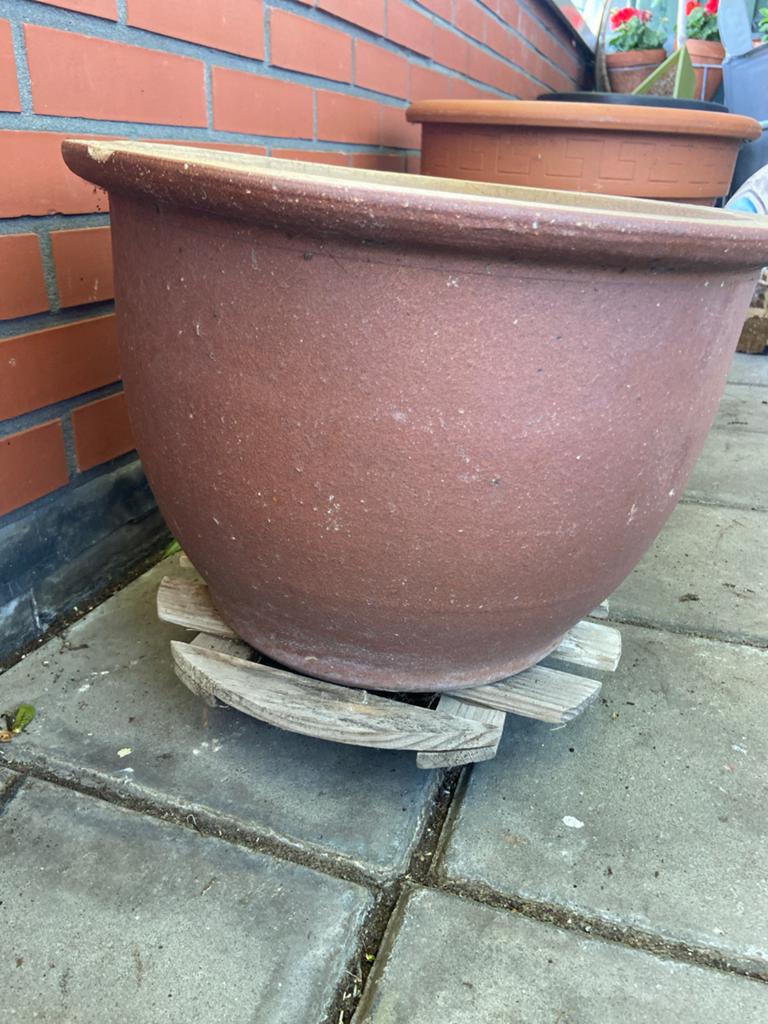 Groot stevig keramieken pot, 38cm diameter, 26cm hoog, 25 tot 40 cm, Gebruikt, Rond, Binnen