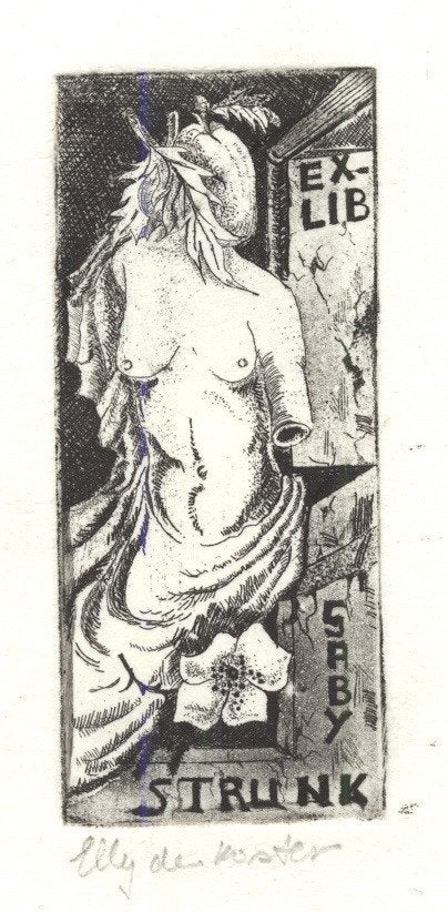 0210 Ex Libris Nederland : Elly de Koster, 1986, Verzenden, Ex libris