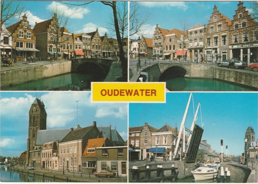 OUDEWATER Kade Markt Kerk Gevels Brug, Verzenden, 1980 tot heden, Gelopen, Utrecht