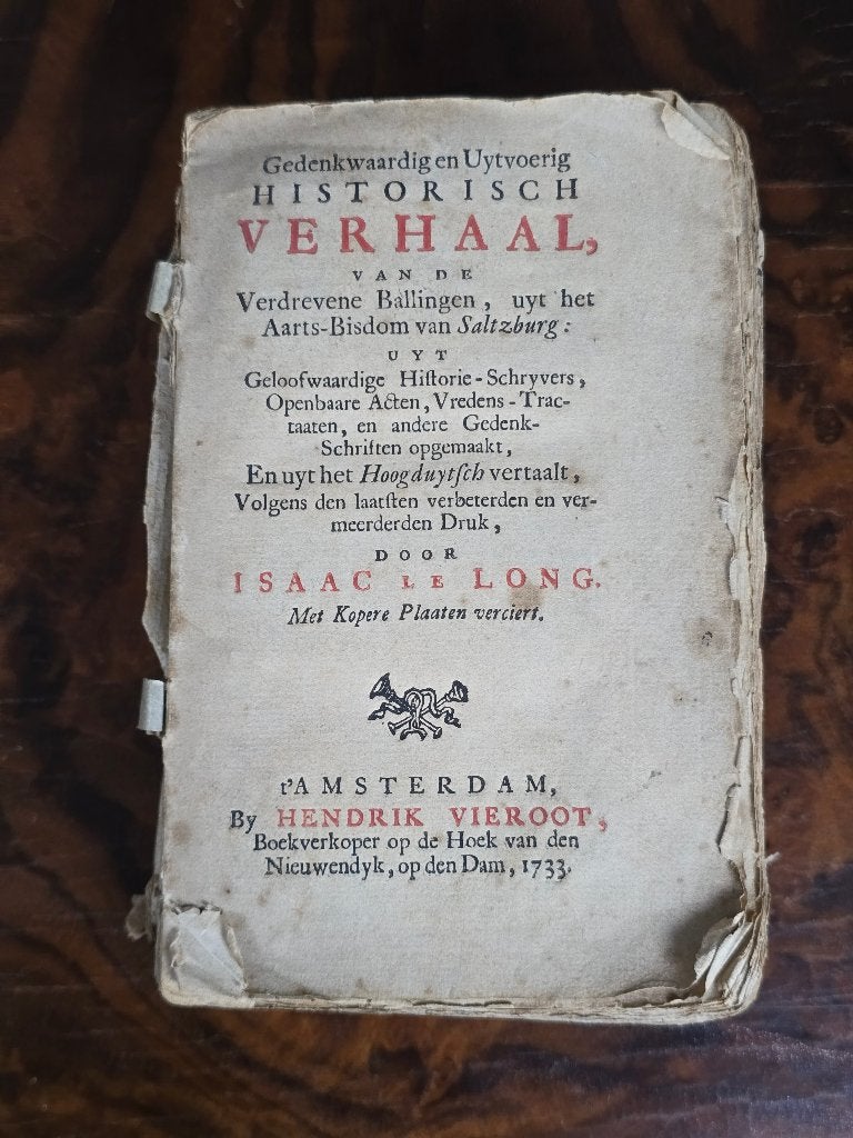 Salzburger Ballingen door Isaac Le Long (1733), Ophalen of Verzenden, Isaac Le Long
