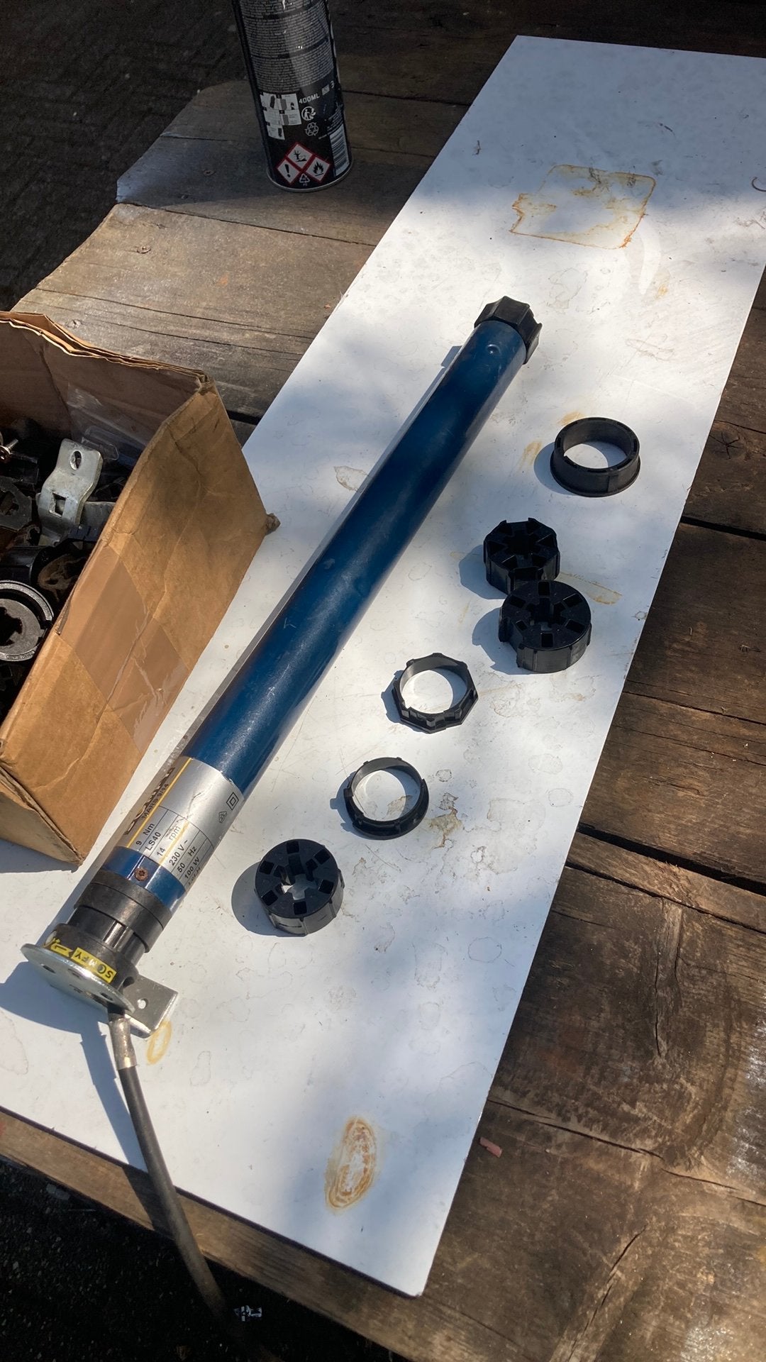 Somfy buismotor type LS 40  9 Nm met adapters naar keuze, Ophalen, Zo goed als nieuw