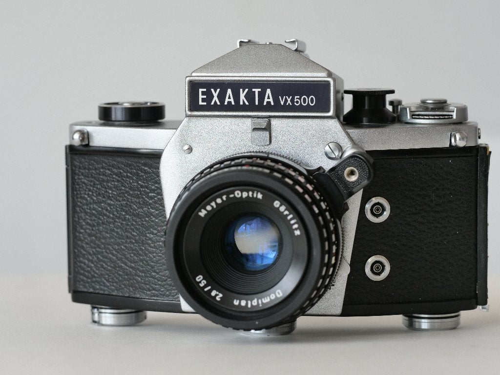Mooie Exakta VX500 spiegelreflex + Domiplan 2.8/50mm, Ophalen, Zo goed als nieuw, Spiegelreflex, Overige Merken