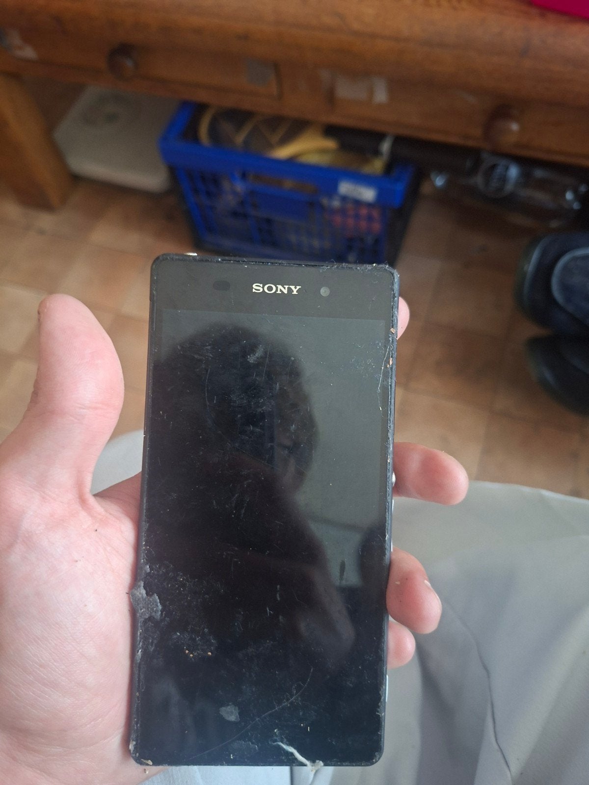 Sony Xperia Z3 - Zwart - Gebruikt met barsten, Ophalen