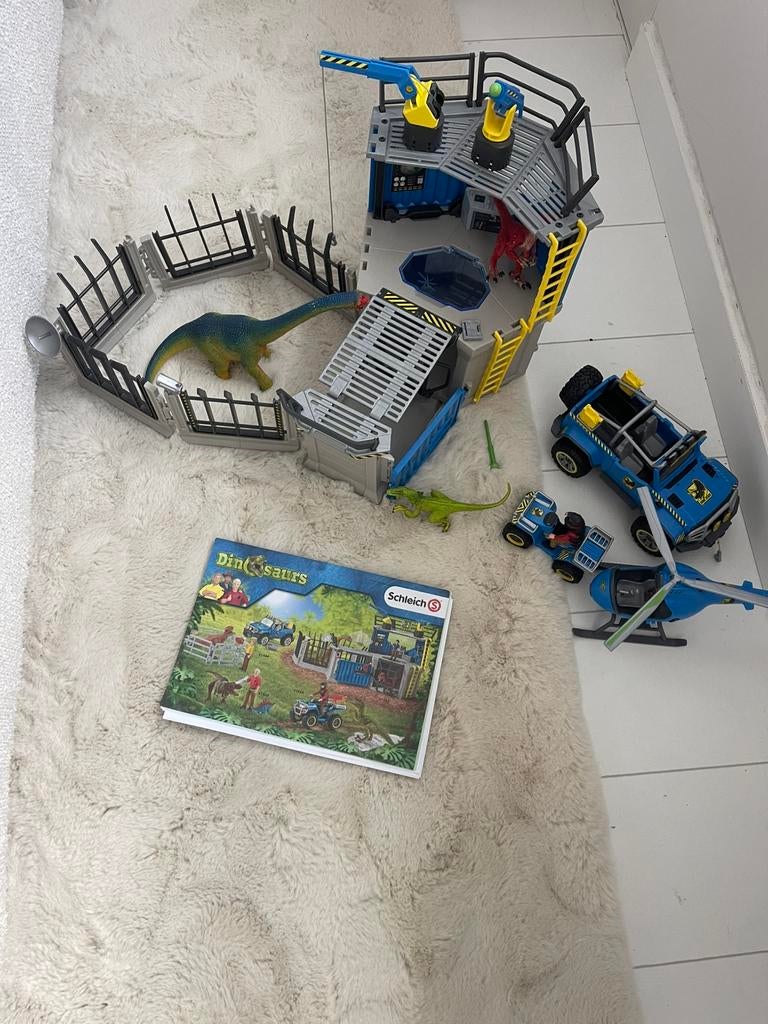 Schleich 41464 onderzoekcentrum dinosaurus dino sets, Ophalen of Verzenden, Zo goed als nieuw