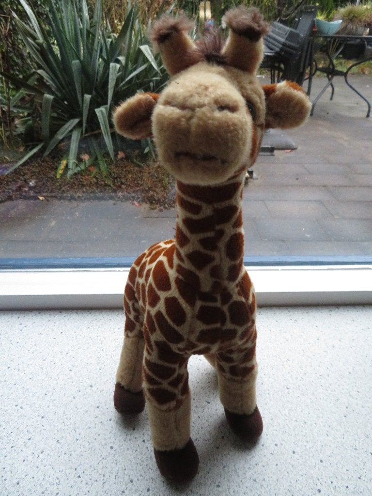 Giraffe of giraf merk PIA International Soft Toys velours, Kinderen en Baby's, Giraf, Ophalen of Verzenden, Zo goed als nieuw