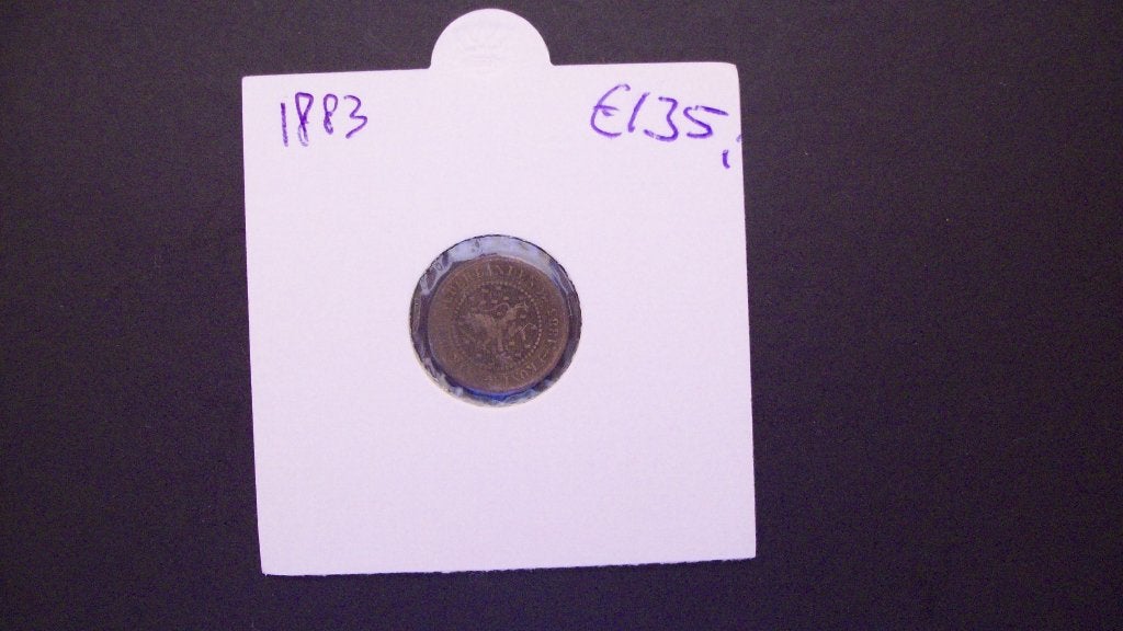 halve cent, willem 3, 1883, Postzegels en Munten, Munten | Nederland, Ophalen of Verzenden, Koning Willem III, Overige waardes