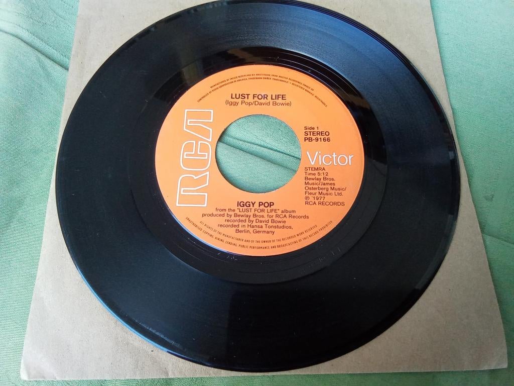Iggy pop.       Lust for life, Gebruikt, Verzenden, 7 inch, Single