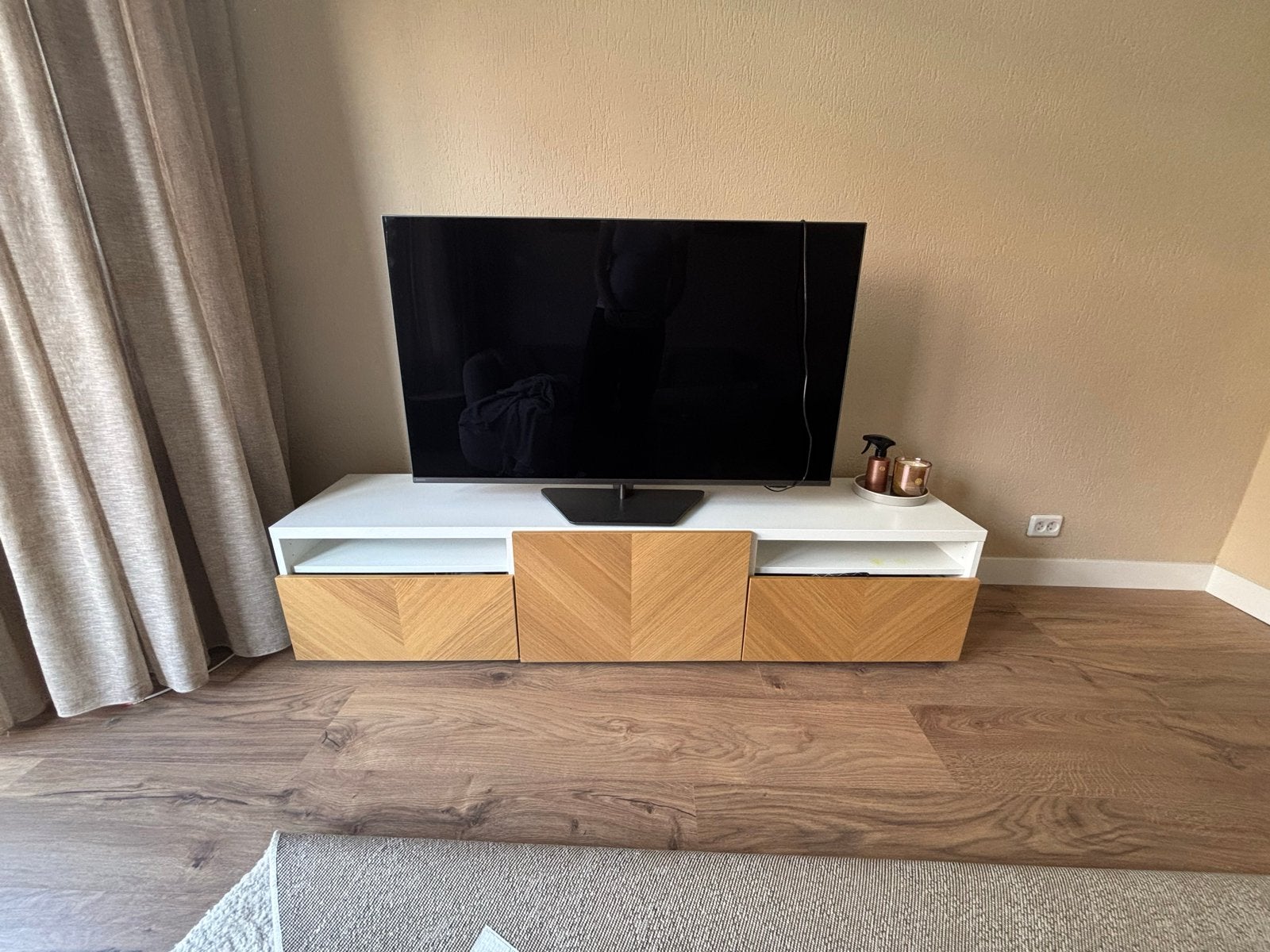 Ikea Besta 180x42x39 met opbergruimte, Ophalen, Gebruikt, 150 tot 200 cm, Minder dan 100 cm