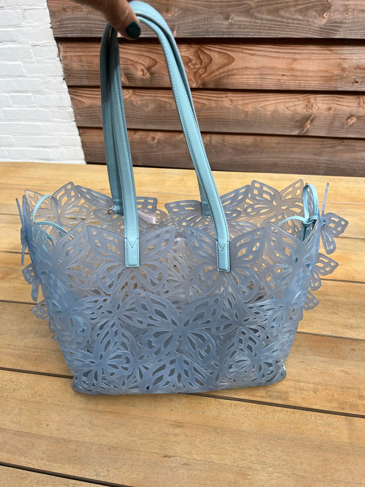 Sophia Webster Shopper met vlinderdetails - Lichtblauw, Ophalen of Verzenden, Gebruikt, Blauw, Shopper