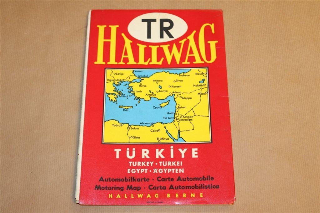 Oude Hallwag wegenkaart van Turkije - Ca 1960 !!, Ophalen of Verzenden, 1800 tot 2000, Nederland, Landkaart