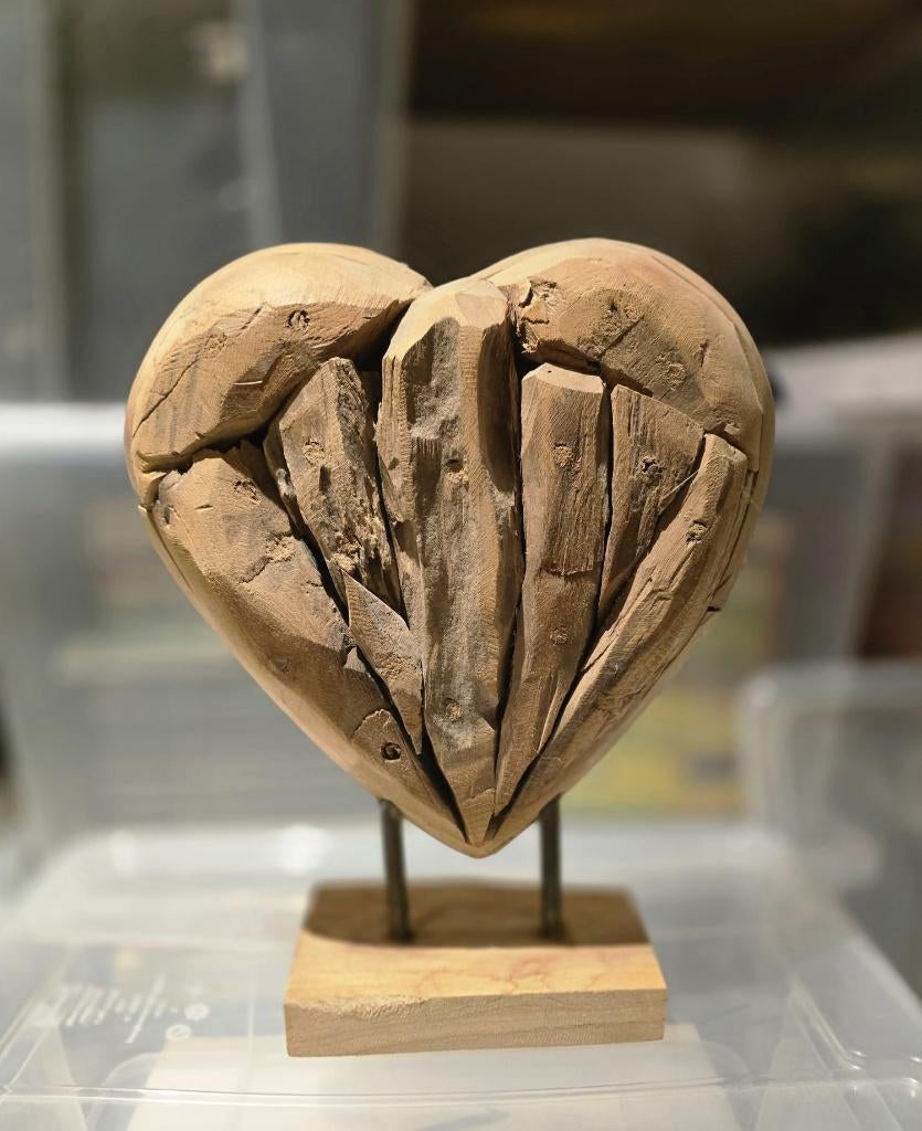 *NIEUW: Sensline Deco hart - teakhout 30 cm*, Ophalen of Verzenden, Nieuw, Hout