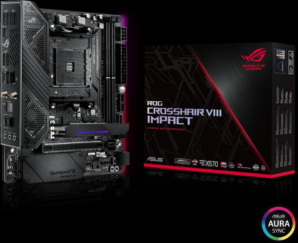 ASUS ROG CROSSHAIR VIII IMPACT, Computers en Software, Moederborden, DDR4, Ophalen of Verzenden, Zo goed als nieuw, Socket AM4