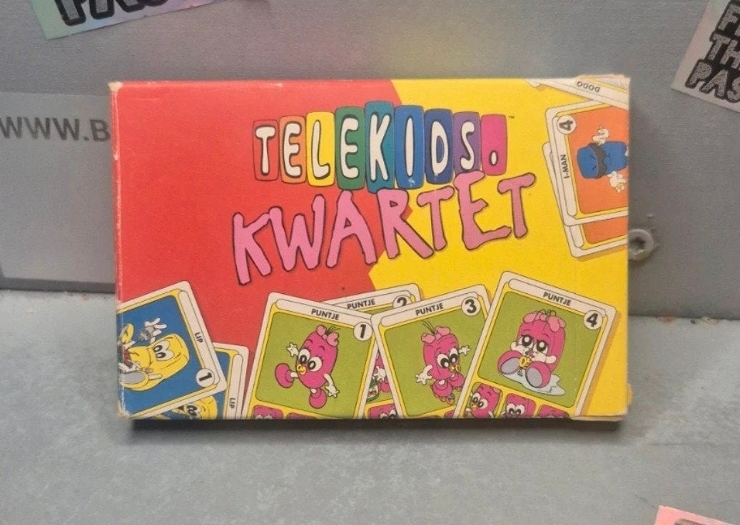 Telekids Kwartet Kaartspel - Vintage, Vijf spelers of meer, Ophalen of Verzenden, Gebruikt, Onbekend