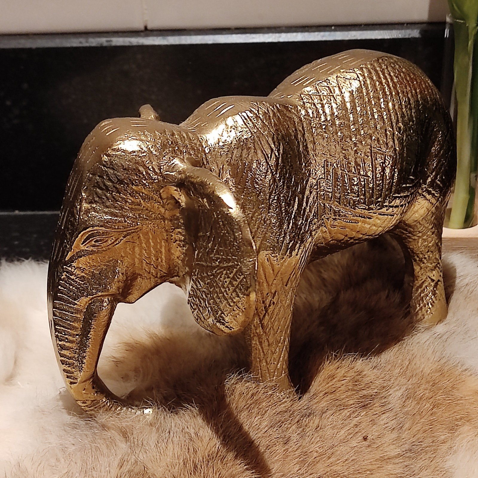 Vintage Messing Olifant  Hollywood Regency  700, Ophalen of Verzenden