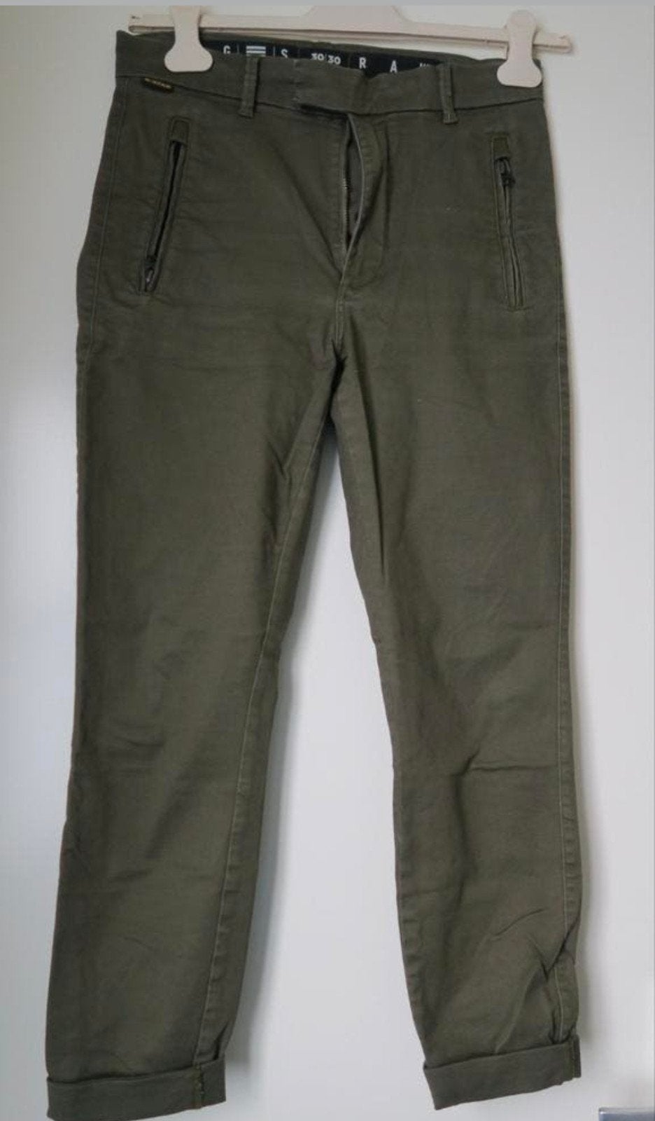 G-star Weld High Slim Chino - Combat Groen (Maat 29/30 & 30/, Ophalen of Verzenden, Zo goed als nieuw, Maat 36 (S), G-star